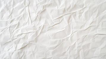 Crumpled white paper texture for design and creative backgrounds photo