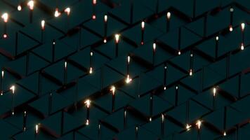 Abstract Pattern of Glowing Geometric Tiles with Light Effects video