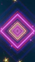Neon Diamond Tunnel with Glowing Lights and Futuristic Vibes video