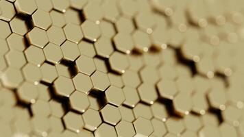 Abstract Hexagonal Pattern with Vibrant Colors on a Beige Background video