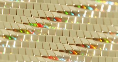 Abstract Golden Pattern with Colorful Light Reflections video