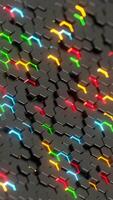 Colorful Illuminated Hexagonal Pattern on a Dark Background video