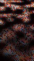 Abstract World Map with Colorful Dots on Black Background video
