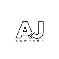 Letter A and J, AJ logo design template. Minimal monogram initial based logotype. vector