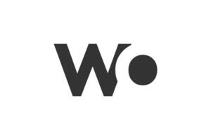 WO creative geometric initial based modern and minimal logo. Letter w o trendy fonts. vector