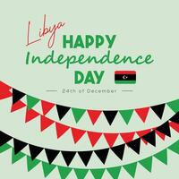 Libya independence day background vector