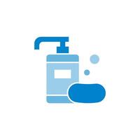 A bottle with fragrant elements like flowers or leaves vector