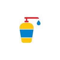 A bottle overflowing with bubbles, evoking cleanliness and joy vector