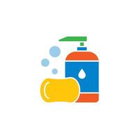 A bottle with colorful bubbles for a fun, dynamic look vector