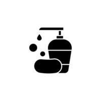 Soft Touch An icon featuring a hand holding a bottle, emphasizing softness vector