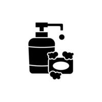 A bottle with bubbles forming into flower shapes vector