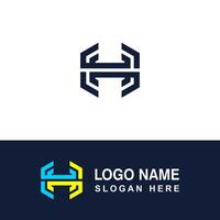 Amazing H logo with hexagon concept. Logos are suitable for company identity or others. vector