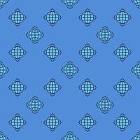 Earth Globe minimal blue seamless pattern vector