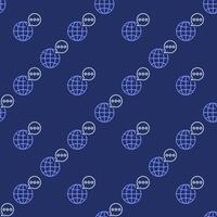 Earth Globe with Speech Bubble thin line seamless pattern vector