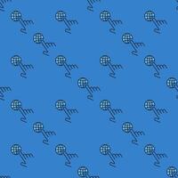 Hand with World Earth Globe blue seamless pattern vector