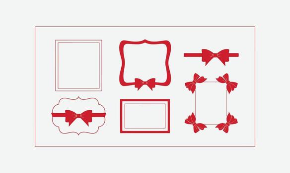 creativo garabatear marcos con ondulado línea elementos conjunto vector