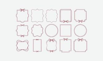 Wavy Line Hand Drawn Frames Art for Unique Designs vector