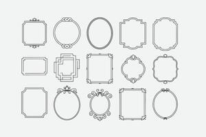 Minimal Handcrafted Frames Unique Collection for Creative Designs vector