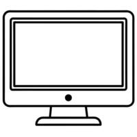 Black Silhouette Computer Monitor vector