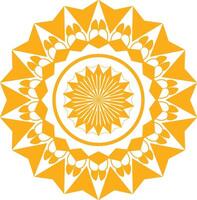 Beautiful mandala with floral ornament pattern modern art design vector