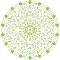 Decorative mandala with floral ornament pattern modern art design vector