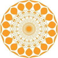 Mandala with floral ornament pattern modern art design vector