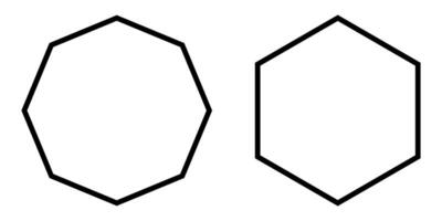 simple black hexagon line icon vector