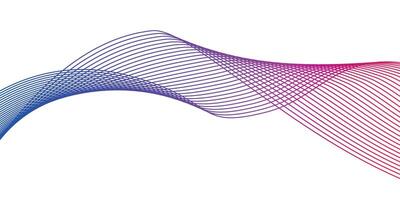 Dynamic abstract wave lines vector