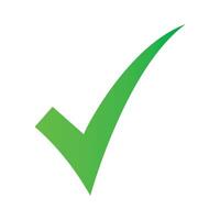 Simple green check mark vector