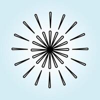 Abstract Burst Design Element Light Rays Sunburst Starburst Graphic Illustration vector