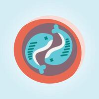 Symbolic Pisces Zodiac Sign Illustration Two Intertwined Fish in a Circular Design vector