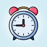 Classic Alarm Clock Illustration Design A Vibrant and Detailed Graphic of an Alarm Clock vector