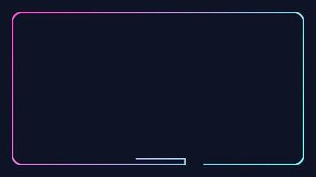 Landscape frame for media player interface. Online stream futuristic technology style. vector