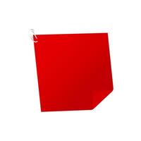 Empty note paper illustration. Blank sheet label design. vector