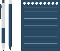 Pen and notepad vector