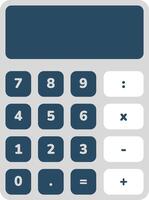 A calculator is shown on a white background vector