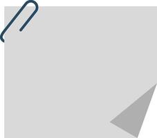 A piece of paper with a clip attached to it vector