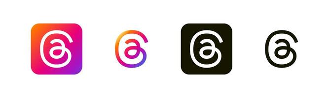 Threads logo. Threads by Meta. Threads social network by Instagram. New social network by Meta. vector