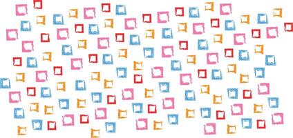 square shapes drawn with dry brush style. vector