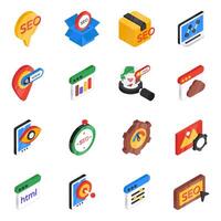 Set of Programming Flat Icons vector