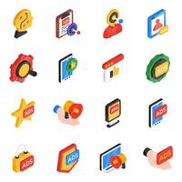 Set of Coding Flat Icons vector