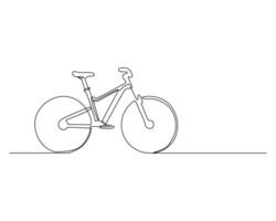 Minimalist continuous line drawing of a bicycle, capturing elegance and simplicity. Perfect for modern art, cycling themes, and design projects. vector