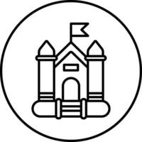 Bouncy Castle Illustration Icon vector