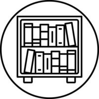 Bookshelf Illustration Icon vector