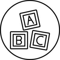 ABC Blocks Illustration Icon vector