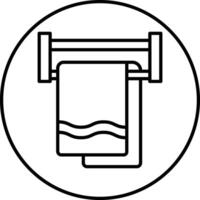 Towel Rack Illustration Icon vector
