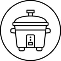Rice Cooker Illustration Icon vector