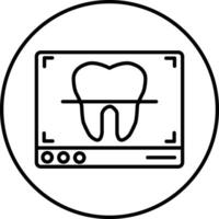 Tooth Xray Illustration Icon vector