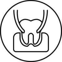 Tooth Extraction Illustration Icon vector