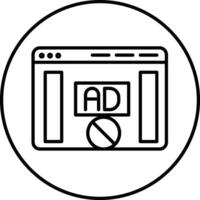An ad for a computer in a circle vector